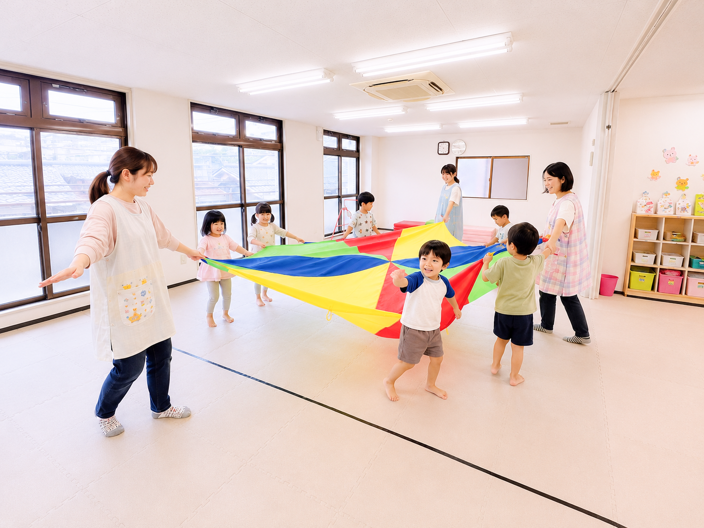 設定遊びに取り組むお子さま