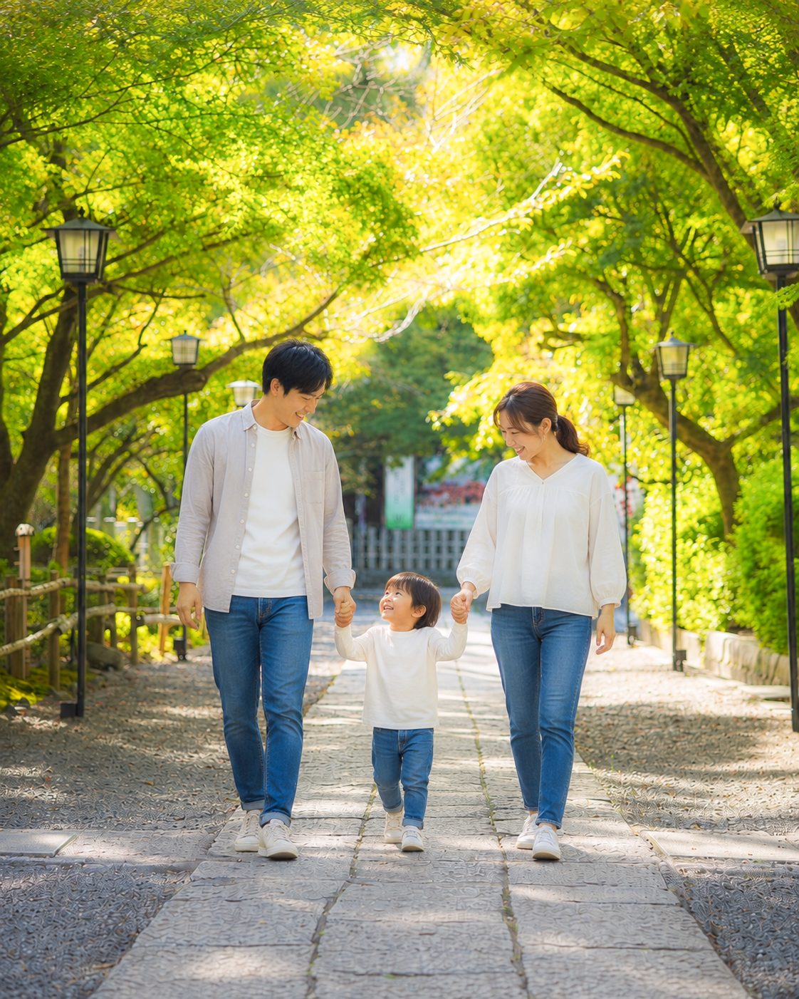 屋外で過ごすお子さま