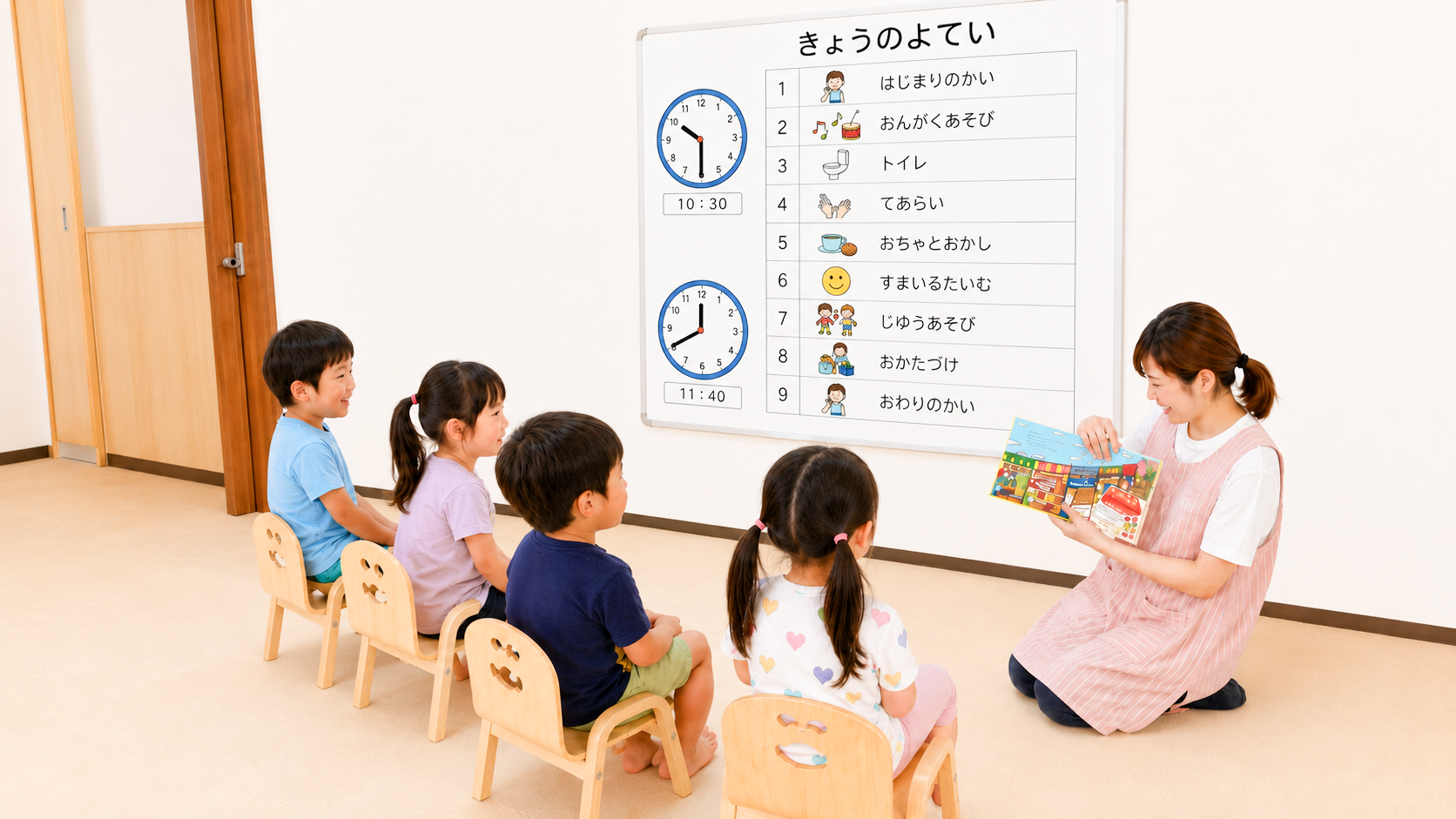 活動に取り組む手元