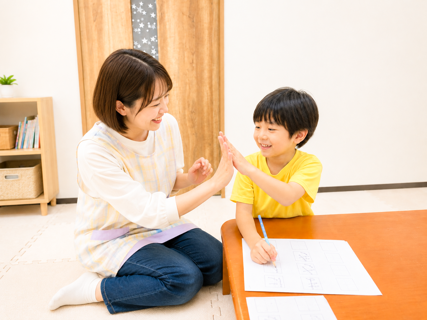工作をするお子さま