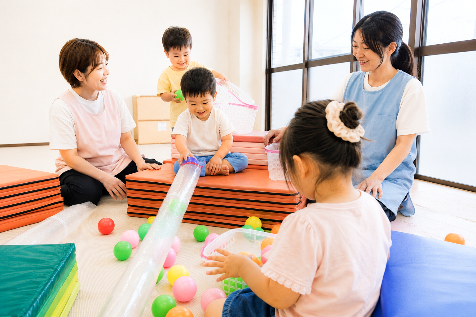 楽しそうに遊ぶお子さま
